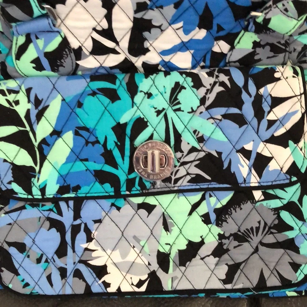 Turnlock satchel by vera in camofloral